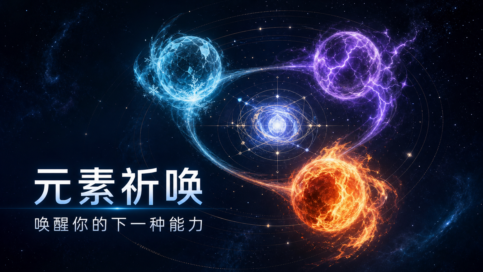 冰、雷、火三元素的宇宙能力图